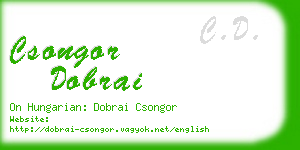 csongor dobrai business card